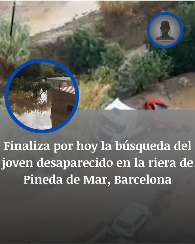 Pineda de Mar: suspenden hasta el lunes la búsqueda del joven arrastrado por la riera