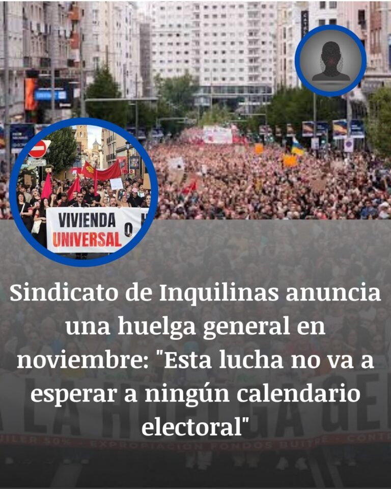 El Sindicato de Inquilinas mantiene su plan de huelga general por la vivienda para noviembre
