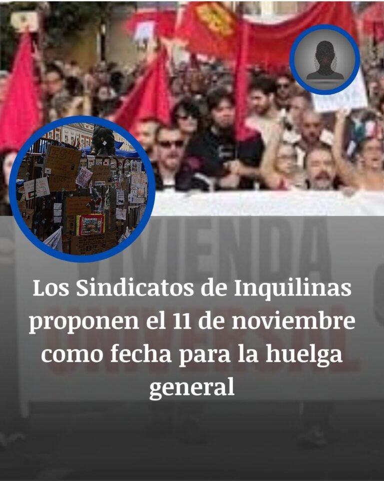 Huelga general por la vivienda: los sindicatos fijan el 11 de noviembre