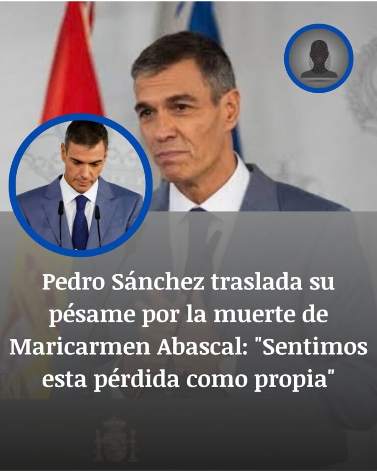 Pedro Sánchez despide a Maricarmen Abascal tras su muerte después del desahucio