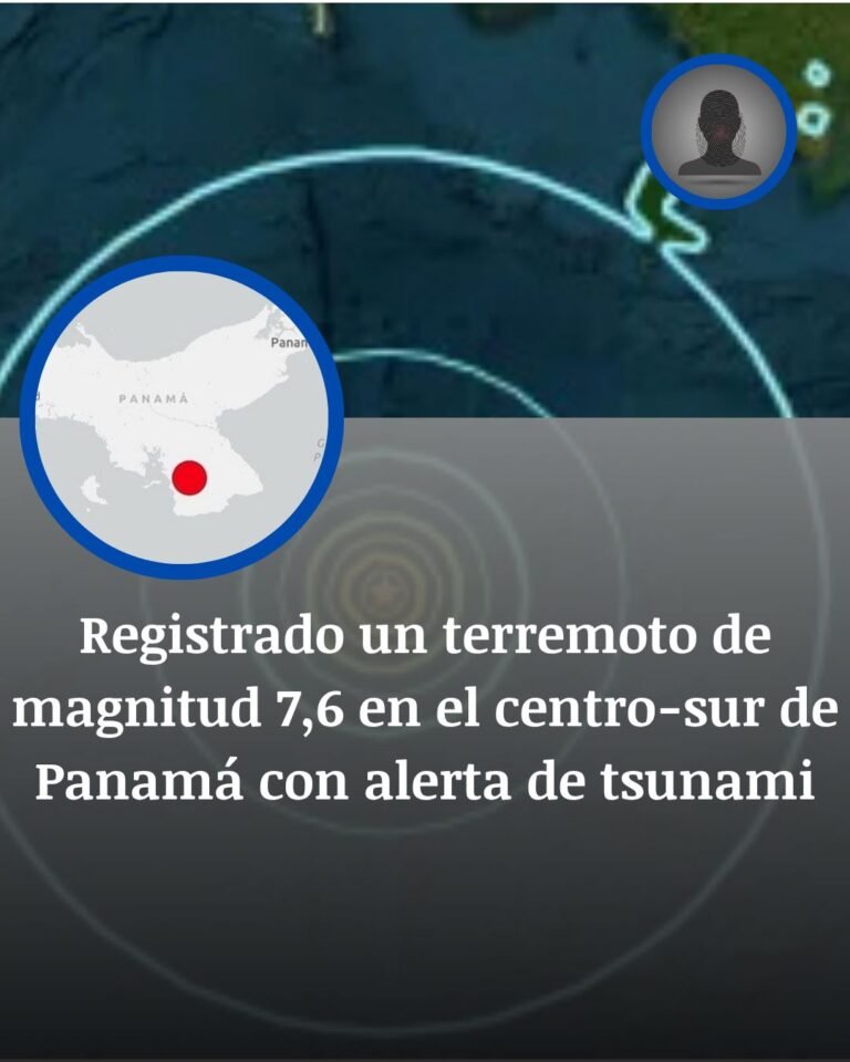 Terremoto de magnitud 7,6 sacude Panamá y activa una alerta por tsunami