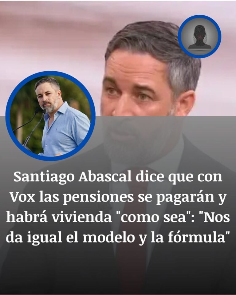 Abascal promete pagar las pensiones «como sea» y recuperar la vivienda