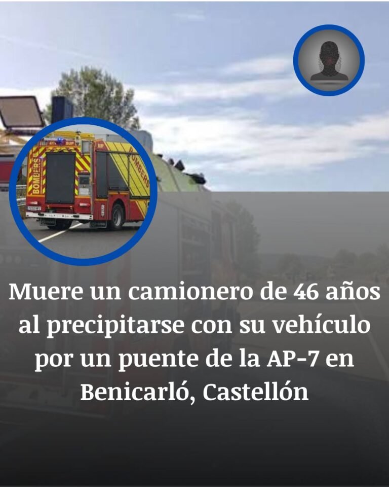 Benicarló: un camionero de 46 años muere al caer desde un puente de la AP-7