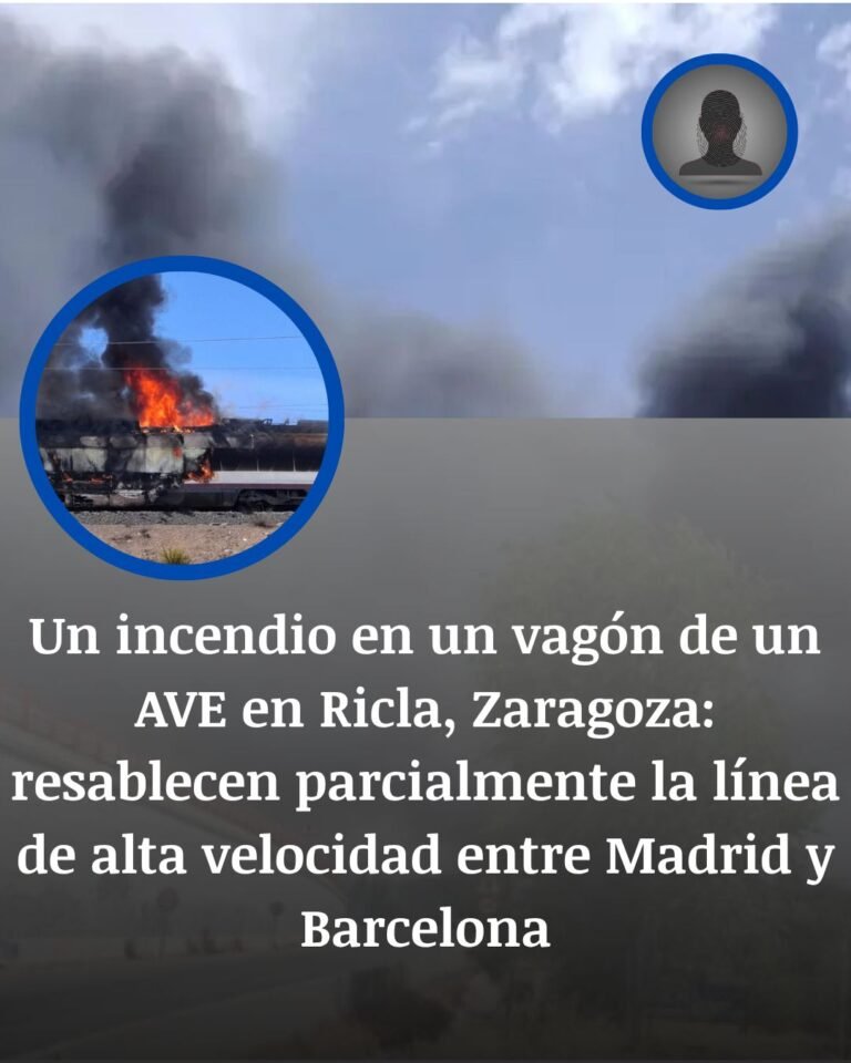 El incendio de un AVE en Ricla deja la línea Madrid-Barcelona en vía única tras horas de corte