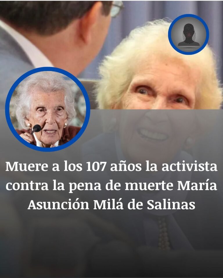 Muere María Asunción Milá de Salinas, la activista que combatió la pena de muerte hasta los 107 años