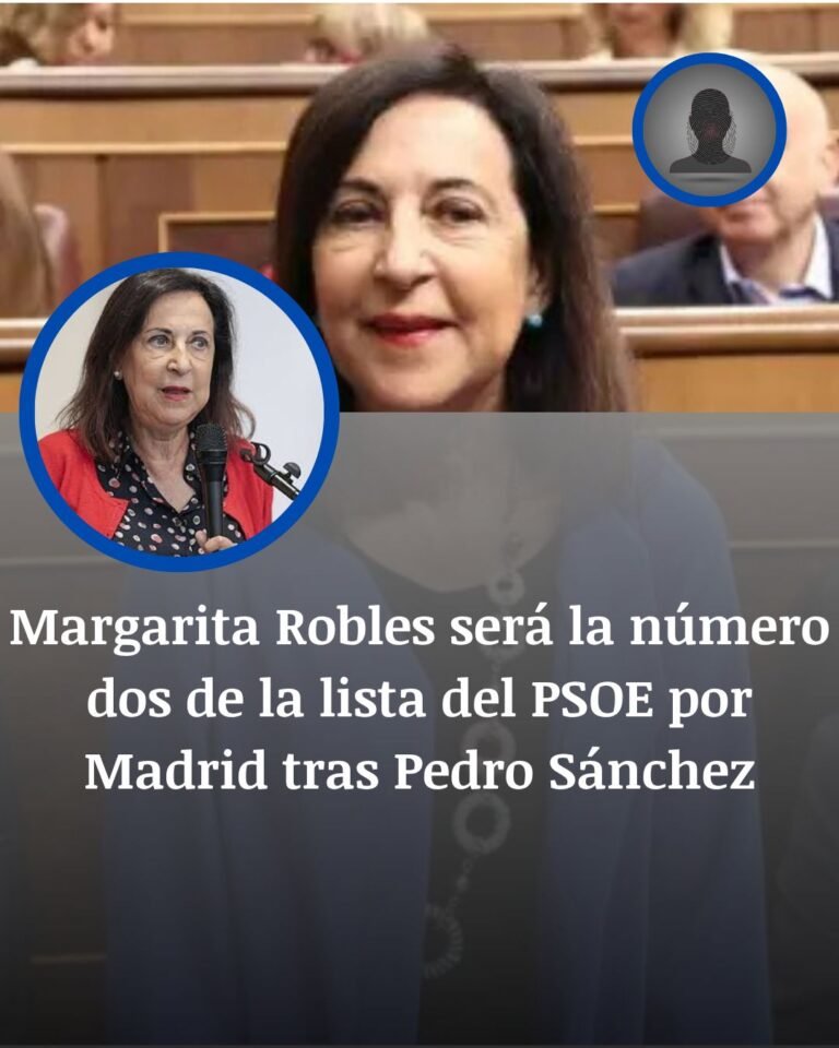 Margarita Robles será la número dos de Sánchez en la lista del PSOE por Madrid