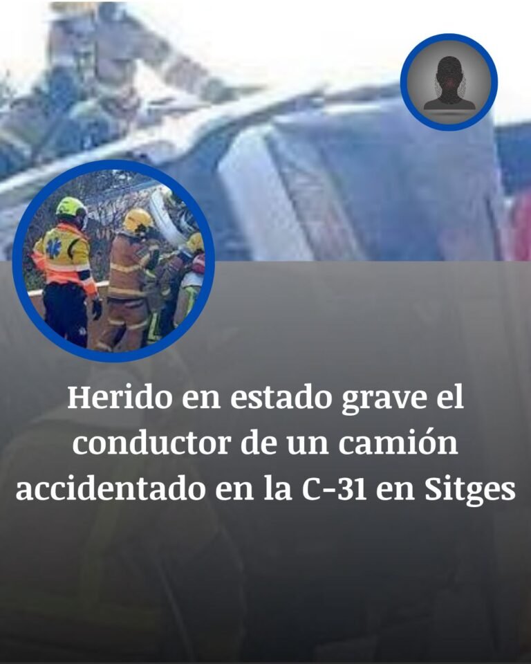 Un camión vuelca en las Costas del Garraf y deja dudas sobre el estado de su conductor
