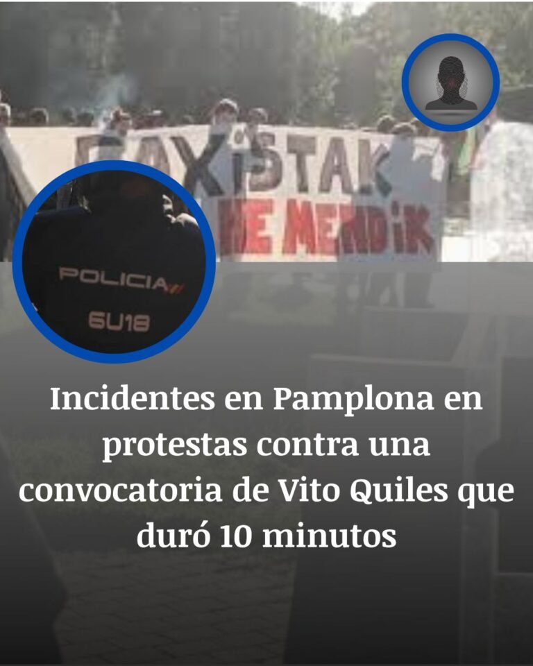 Incidentes y una detención tras el breve acto de Vito Quiles en Pamplona