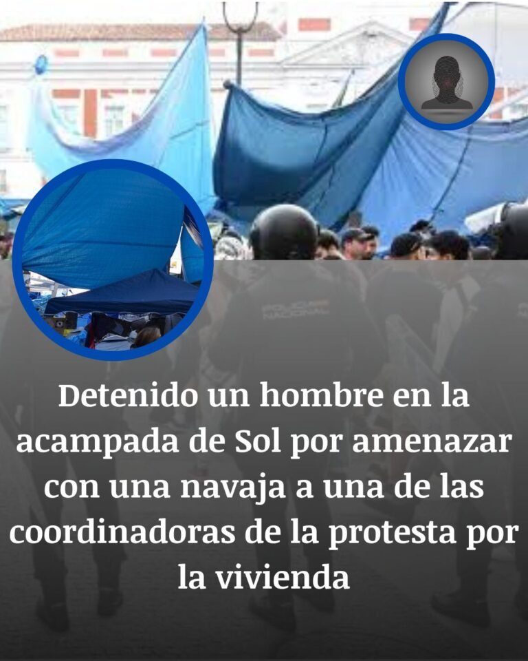 Detenido tras amenazar con una navaja a una coordinadora en la acampada de Sol