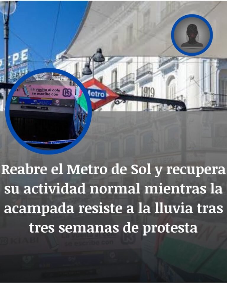 Metro de Sol reabre tras 34 horas de cierre mientras sigue la acampada por la vivienda