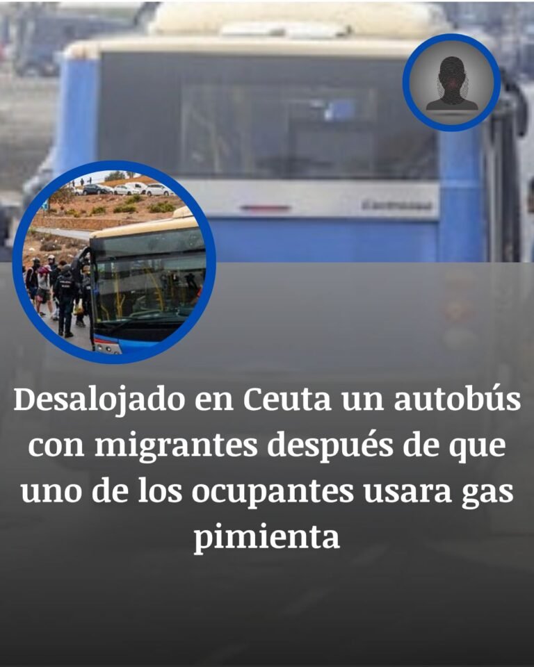 Evacúan un autobús en Ceuta tras usar gas pimienta durante el traslado de migrantes
