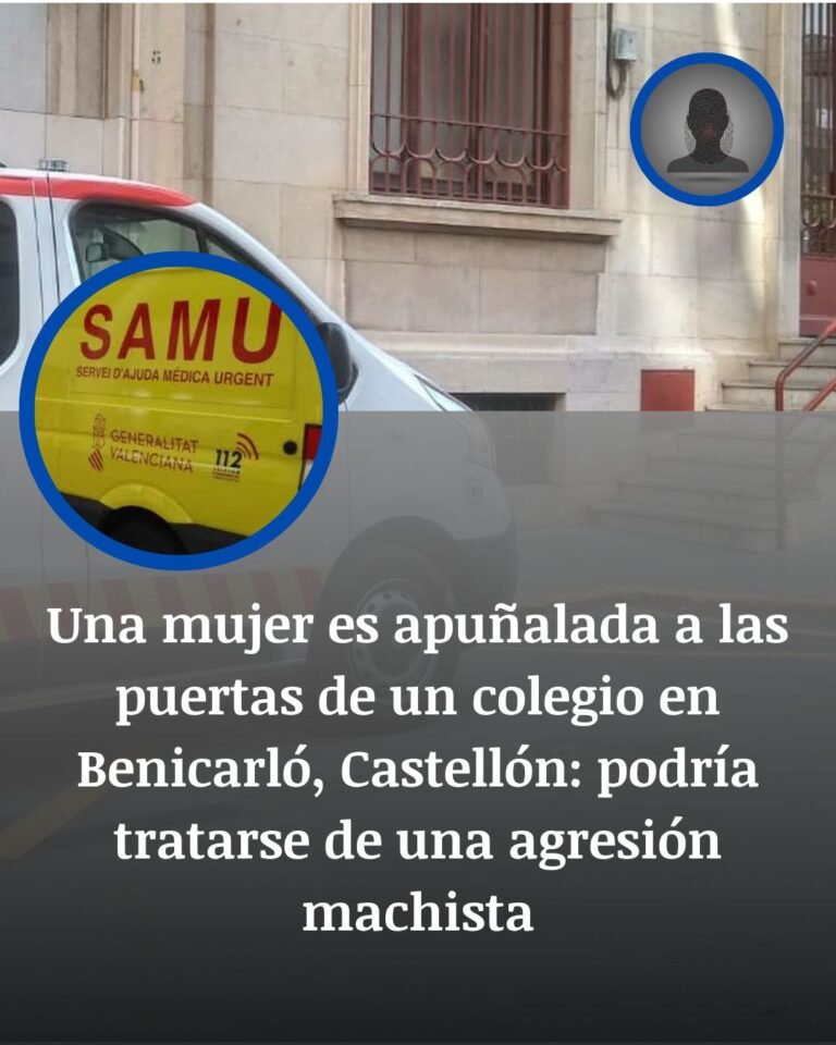 Benicarló: una mujer de 33 años, herida tras un apuñalamiento junto a un colegio