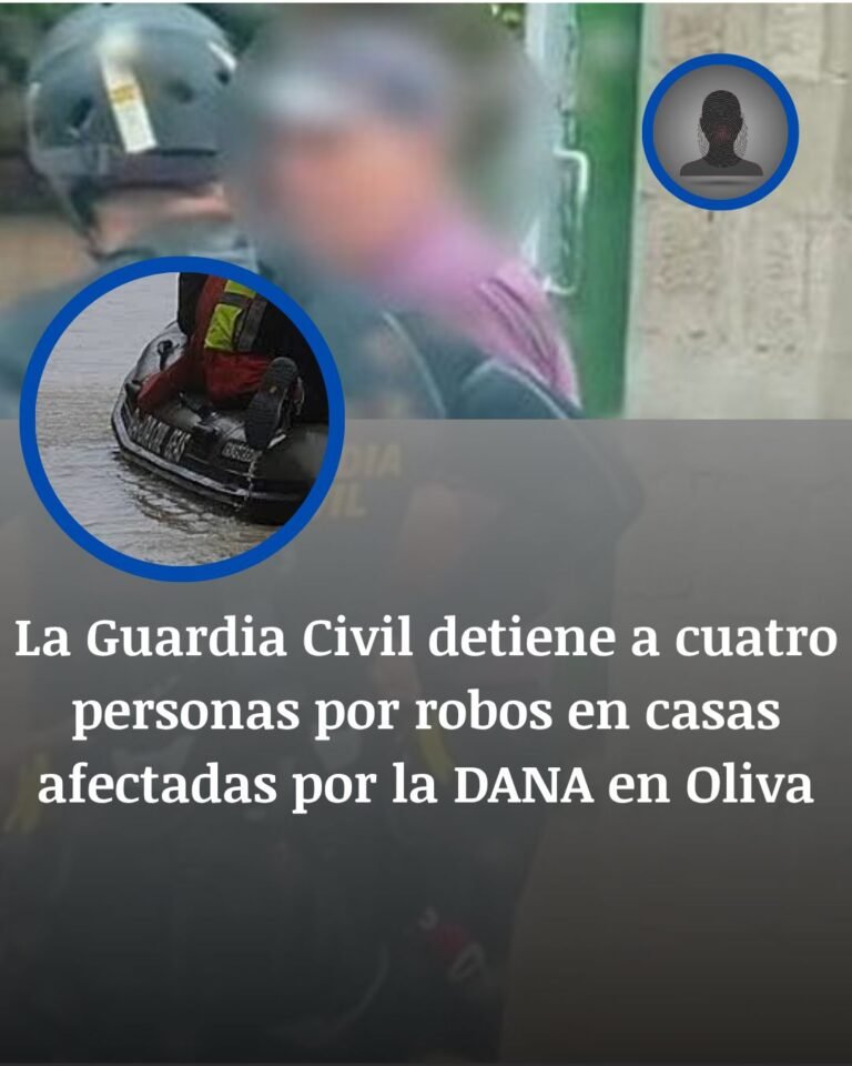 Cuatro detenidos por robos en viviendas anegadas por la DANA en Oliva