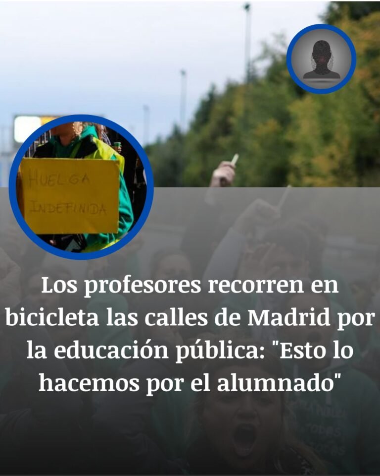 Madrid: los docentes llevan la huelga a las calles en una bicicletada por la educación pública