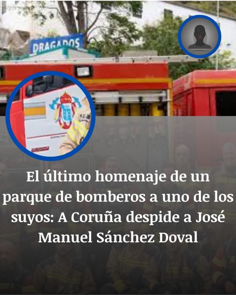 A Coruña despide a José Manuel Sánchez Doval, bombero jubilado, con un homenaje de sus compañeros