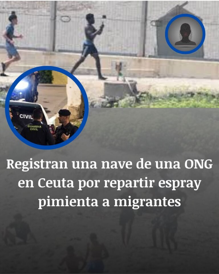Ceuta: registran una nave de una ONG por el presunto reparto de espray pimienta a migrantes