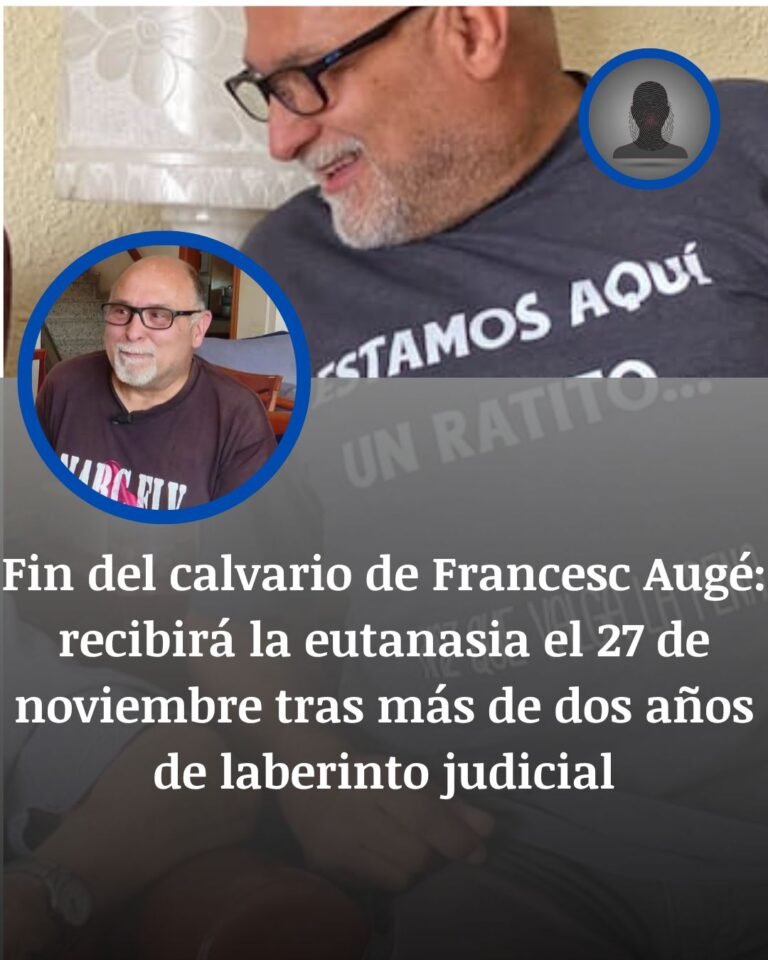 Francesc Augé fija el 27 de noviembre para recibir la eutanasia tras 856 días de bloqueo judicial