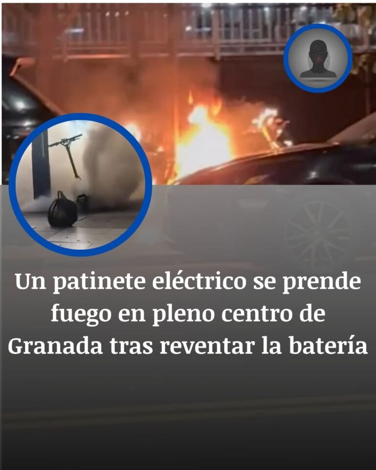 Granada: un patinete eléctrico se incendia en la avenida de la Constitución