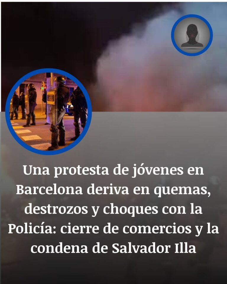 Barcelona: una protesta juvenil deja saqueos, incendios y cargas en plaza Catalunya