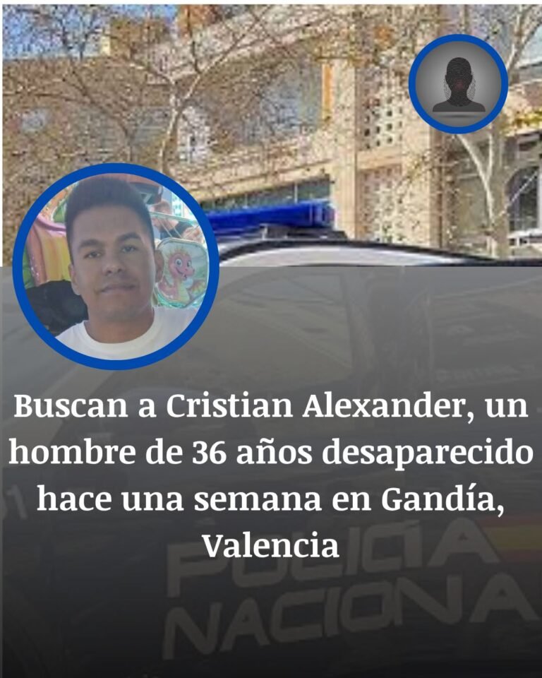 Gandía busca a Cristian Alexander, desaparecido desde el 18 de octubre