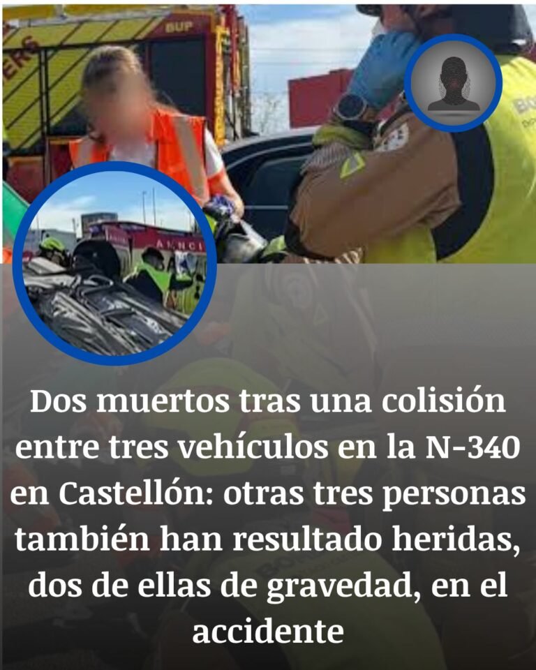 Vila-real: dos muertos y dos heridos graves tras un choque entre tres vehículos en la N-340