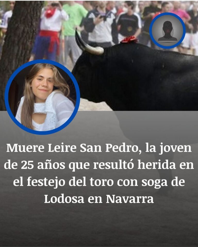 Muere Leire San Pedro tras la embestida de un toro con soga en Lodosa